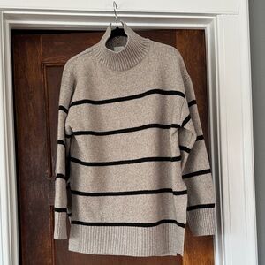 H&M Striped Turtleneck Sweater